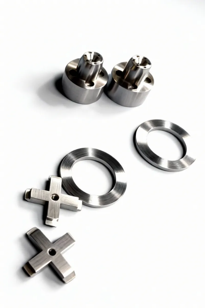 A precision CNC machined bracket made from 304 stainless steel, showing the raw machined finish without any coating or plating.