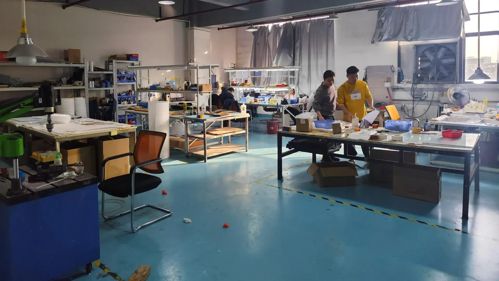 Our manual finishing workshop where skilled technicians perform precision deburring, grinding, and final component assembly.